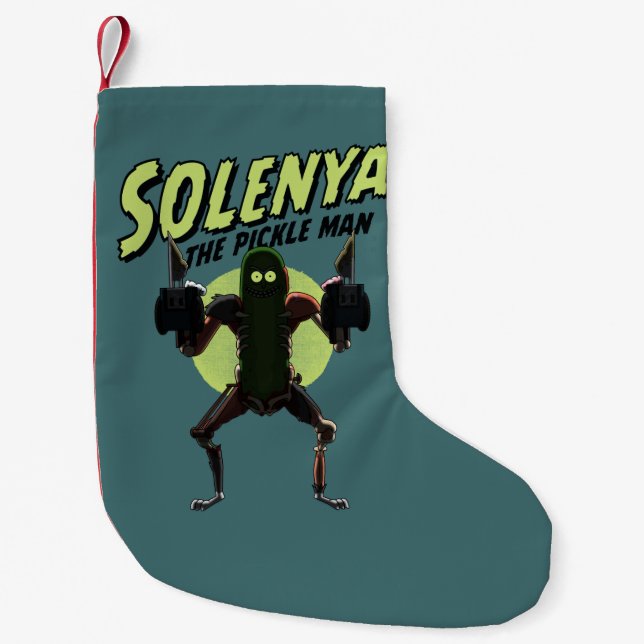 Calcetín Navideño Pequeño RIQUEZA Y MORTY™| Solenya - El hombre de la polla (Anverso)
