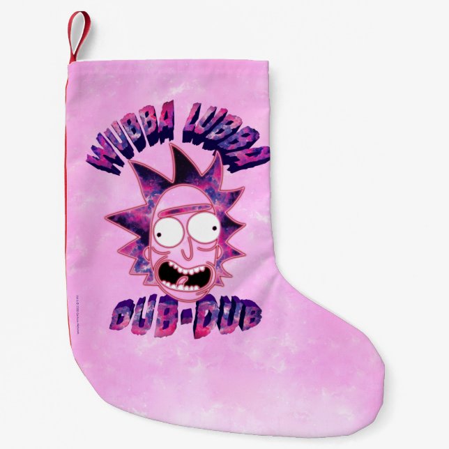 Calcetín Navideño Pequeño RIQUEZA Y MORTY™| Wubba Lubba Dub-Dub (Anverso)