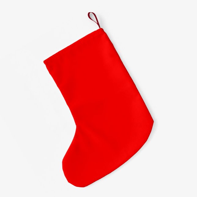 Calcetín Navideño Pequeño Rojo (Anverso (colgado))