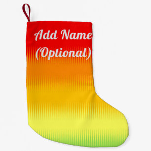 Calcetín Navideño Pequeño Rojo Naranja Amarillo Verde