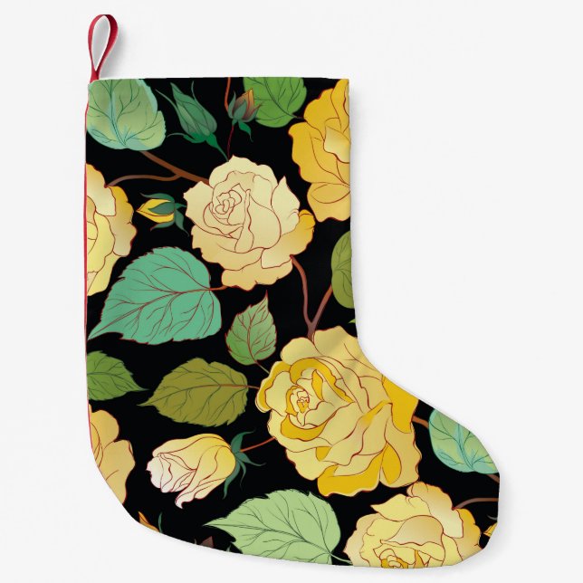 CALCETÍN NAVIDEÑO PEQUEÑO ROSAS 8 (Anverso)