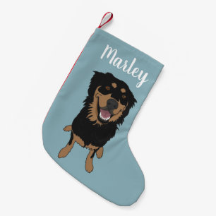 Calcetín Navideño Pequeño Rottweiler Mix Navidades