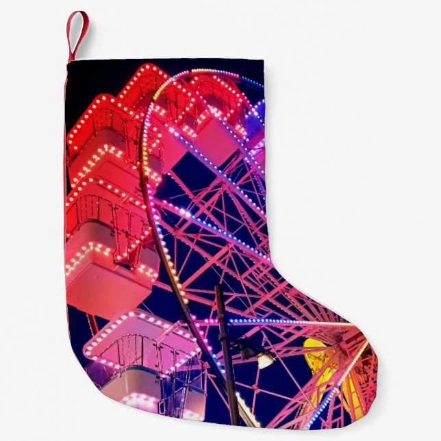 Calcetín Navideño Pequeño Rueda de la fortuna (Anverso)