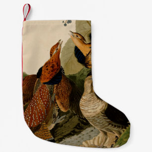 Calcetín Navideño Pequeño Ruffed Grouse Audubon Game Bird