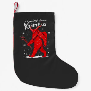 Calcetín Navideño Pequeño Saludo de Krampus Navidad Navidad