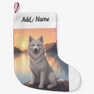 Calcetín Navideño Pequeño Samoyedo