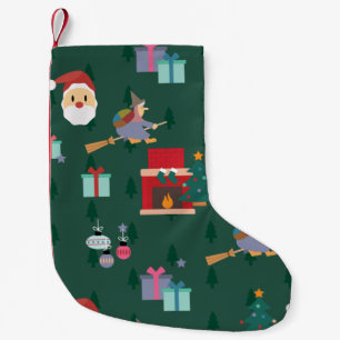 Calcetín Navideño Pequeño santa claus befana