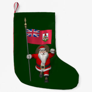 Calcetín Navideño Pequeño Santa Claus Con El Fin De Bermudas