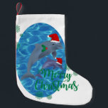 Calcetín Navideño Pequeño santa claus merry christmas delfines stock<br><div class="desc">"santa claus merry christmas delfines ",  "santa claus navidades delfines",  "santa navidades delfines",  "santa claus delfines",  "santa claus delfines",  "feliz navidad de delfines",  delfines,  "navidades delfines",  "delfines de la Navidad",  "animales de santa"</div>