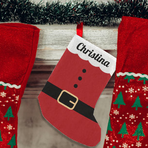 Calcetín Navideño Pequeño Santa Claus Suit