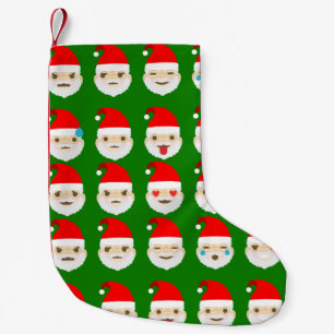 Calcetín Navideño Pequeño santa emoji emoticons stock