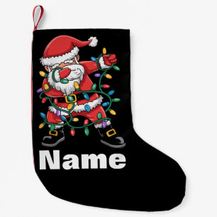 Calcetín Navideño Pequeño Santa haciendo dab Regalo de Navidad divertido per