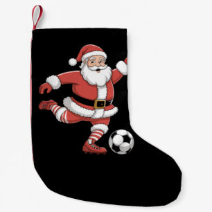 Calcetín Navideño Pequeño Santa Juega Fútbol Navidad Deportes
