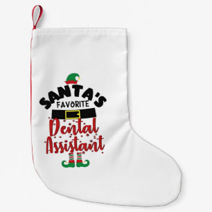 Calcetín Navideño Pequeño Santa Navidades de asistencia dental favoritas