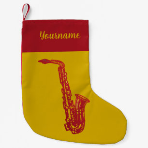 Calcetín Navideño Pequeño saxofón