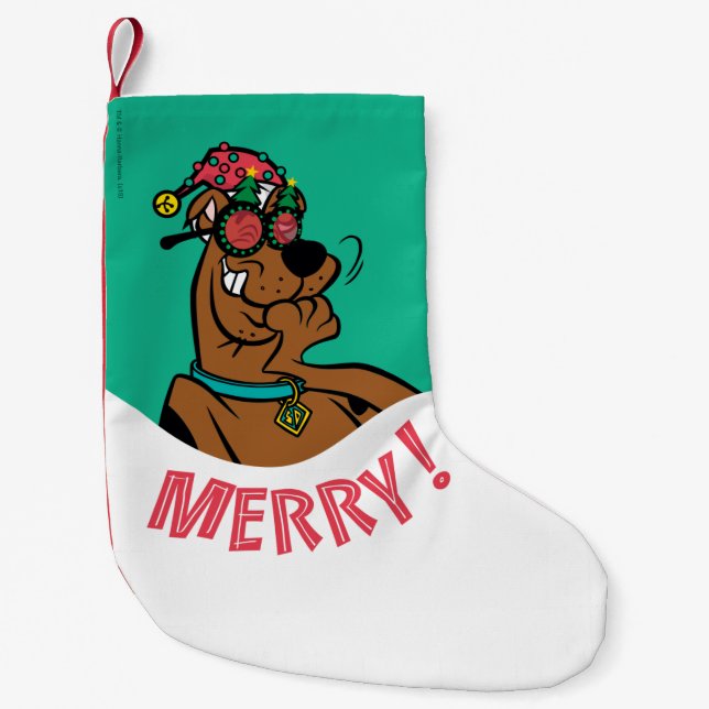 Calcetín Navideño Pequeño Scooby-Doo Merry Laughter (Anverso)
