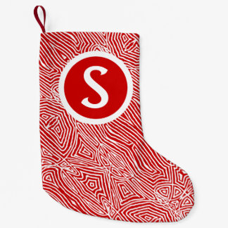 Calcetín Navideño Pequeño Scribbleprint rojo
