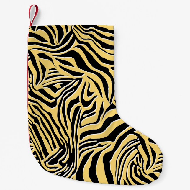 Calcetín Navideño Pequeño Seamless zebra pattern, animal. wallpaper,abstract (Anverso)