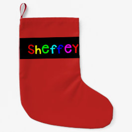 Calcetín Navideño Pequeño Sheffey Fuentes de arcoiris audaces