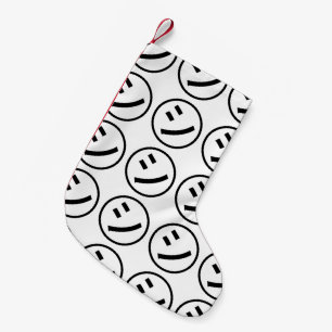 Calcetín Navideño Pequeño ㋛ Shi Kana Katakana Emoji sonriente / Emoticon
