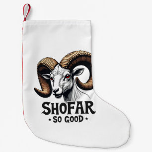 Calcetín Navideño Pequeño Shofar tan buena cabra judía Hanukkah Amantes