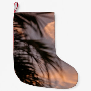 Calcetín Navideño Pequeño Silhouette de la palmera
