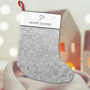 Calcetín Navideño Pequeño Silver Elegalized Personalized Stocking