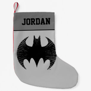 Calcetín Navideño Pequeño Símbolo Batman  Logo Streak