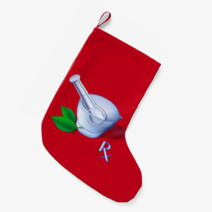 Calcetín Navideño Pequeño Símbolos de la farmacia