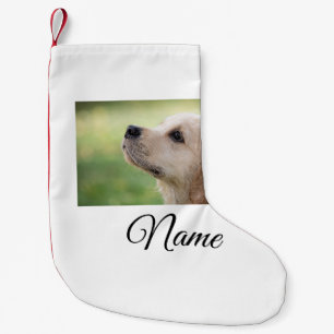Calcetín Navideño Pequeño Simple y colorido animal añadir nombre personaliza
