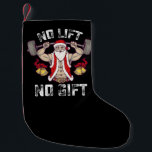 Calcetín Navideño Pequeño Sin elevador sin regalo Santa Gym Fitness Christma<br><div class="desc">Sin elevador sin regalo Santa Gym entrenamiento Navidades de fitness</div>