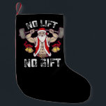 Calcetín Navideño Pequeño Sin elevador sin regalo Santa Gym Fitness Christma<br><div class="desc">Sin elevador sin regalo Santa Gym entrenamiento Navidades de fitness</div>