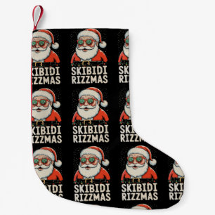 Calcetín Navideño Pequeño Skibidi Rizzmas Santa Rizz Navidad Xmas Fiesta