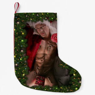 Calcetín Navideño Pequeño SlipperyJoe latas de caramelos macho colorido loll