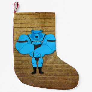 Calcetín Navideño Pequeño SlipperyJoe's gay musgo personalizado thong leathe