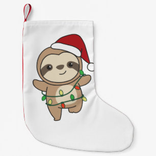 Calcetín Navideño Pequeño Sloth Navidades Winter Animals Sloths