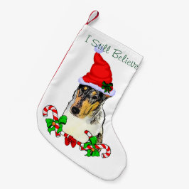 Calcetín Navideño Pequeño Smooth Collie Navidades Merry