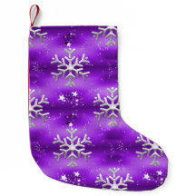 Snowflakes and Stars Purple Navidades