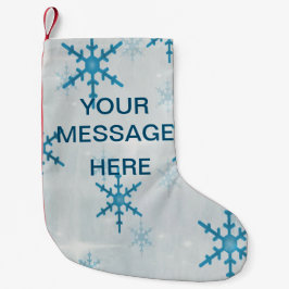 Calcetín Navideño Pequeño Snowflakes Bling