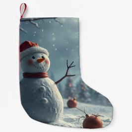 Calcetín Navideño Pequeño snowman