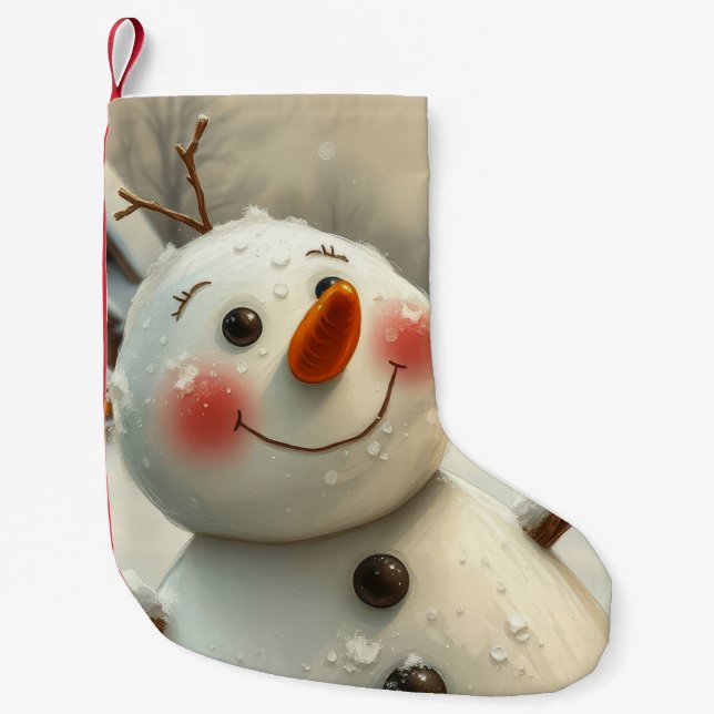 Calcetín Navideño Pequeño snowman (Anverso)