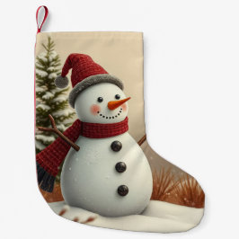 Calcetín Navideño Pequeño snowman