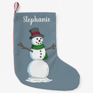 Calcetín Navideño Pequeño Snowman