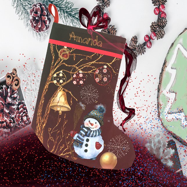 Calcetín Navideño Pequeño Snowman (Subido por el creador)