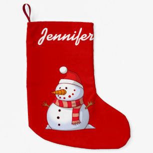 Calcetín Navideño Pequeño Snowman, Navidades personalizados