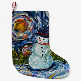 Calcetín Navideño Pequeño Snowman Stocking