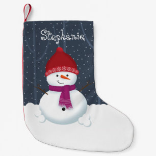 Calcetín Navideño Pequeño Snowman Winter Wonderland