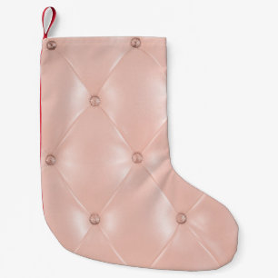 Calcetín Navideño Pequeño Sofá de lujo: vieja textura Rosa