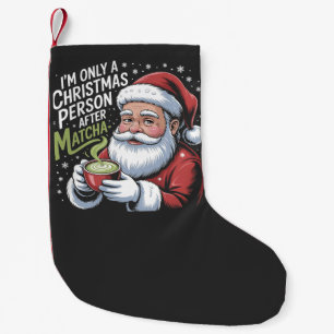 Calcetín Navideño Pequeño Solo soy una persona de Navidad después de beber M
