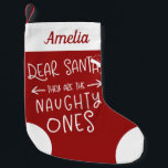 Calcetín Navideño Pequeño Son Los Tonto Divertidos<br><div class="desc">Son Navidades traviesos y graciosos que se están repitiendo</div>